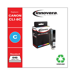 Innovera Remanufactured Cyan Ink, Replacement For Canon CLI8C (0621B002), 640 Page Yield