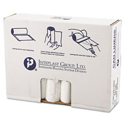InteplastPitt High-Density Commercial Can Liners Value Pack, 33 gal, 10 microns, 33" x 39", Clear, 500/Carton
