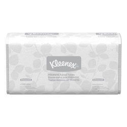 Kleenex Premiere Folded Towels, 1-Ply, 7.8 x 12.4, White, 120/Pack, 25 Packs/Carton