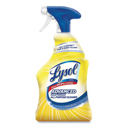 Lysol Advanced Deep Clean All Purpose Cleaner, Lemon Breeze, 32 oz Trigger Spray Bottle, 12/Carton