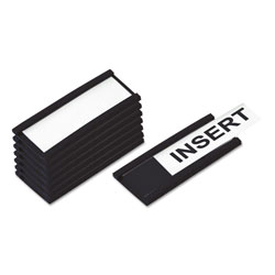 MasterVision™ Magnetic Card Holders, 2w x 1h, Black, 25/Pack