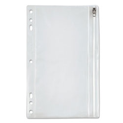 Oxford Zippered Ring Binder Pocket, 9 1/2 x 6, Clear