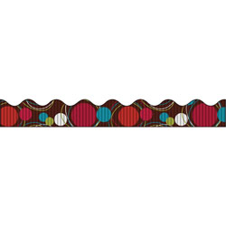 Pacon Bordette Decorative Border, Dots, 2 1/4" x 25' Roll, Assorted Colors
