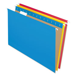 Pendaflex Colored Hanging Folders, Legal Size, 1/5-Cut Tab, Assorted, 25/Box