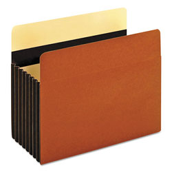 Pendaflex Heavy-Duty File Pockets, 7" Expansion, Letter Size, Redrope, 5/Box
