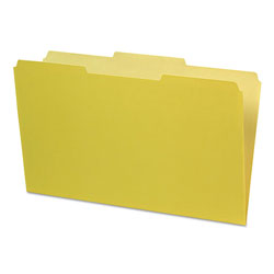 Pendaflex Interior File Folders, 1/3-Cut Tabs, Legal Size, Yellow, 100/Box