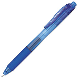 Pentel EnerGel-X Retractable Gel Pen, 0.5 mm Needle Tip, Blue Ink/Barrel, Dozen