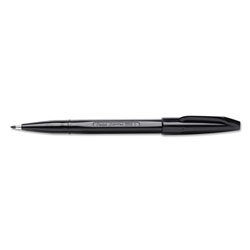 Pentel Sign Pen Color Marker, Extra-Fine Bullet Tip, Black, Dozen