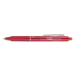 Pilot FriXion Clicker Erasable Retractable Gel Pen, Fine 0.7mm, Red Ink, Red Barrel