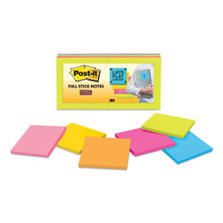Post-it® Full Stick Notes, 3" x 3", Energy Boost Collection Colors, 25 Sheets/Pad, 12 Pads/Pack