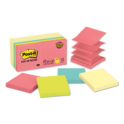 Post-it® Original Pop-up Notes Value Pack, 3" x 3", (8) Canary Yellow, (6) Poptimistic Collection Colors, 100 Sheets/Pad, 14 Pads/Pack