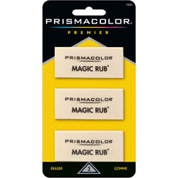 Prismacolor MAGIC RUB Art Eraser, Vinyl, 3/Pack