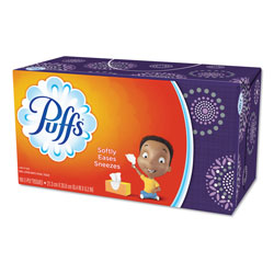 Puffs Facial Tissue,White, 24 Boxes, 180 Sheets Per Box, 4320 Sheets Total