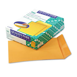 Quality Park Catalog Envelope, #10 1/2, Cheese Blade Flap, Gummed Closure, 9 x 12, Brown Kraft, 100/Box