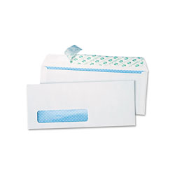 Quality Park Redi-Strip Security Tinted Envelope, #10, Commercial Flap, Redi-Strip Closure, 4.13 x 9.5, White, 500/Box