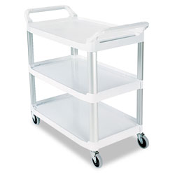Rubbermaid Open Sided Utility Cart, 37-13/16" High, Off-White