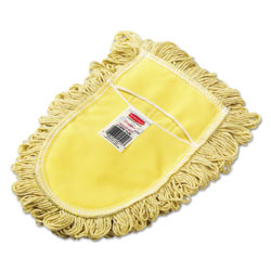 Rubbermaid Trapper Wedge Dust Mop Head, Yellow, Looped-End, Cotton