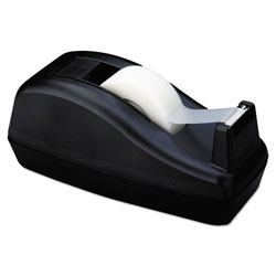 Scotch™ Deluxe Desktop Tape Dispenser, Heavily Weighted, Attached 1" Core, Black