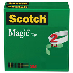 Scotch™ Magic Tape Refill, 3" Core, 0.75" x 72 yds, Clear, 2/Pack