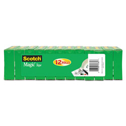 Scotch™ Magic Tape Value Pack, 1" Core, 0.75" x 83.33 ft, Clear, 12/Pack