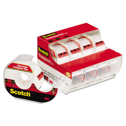 Scotch™ Transparent Tape In Handheld Dispenser, 1" Core, 0.75" x 70.83 ft, Transparent, 4/Pack