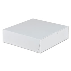 SCT Tuck-Top Bakery Boxes, 9w x 9d x 2 1/2h, White, 250/Carton
