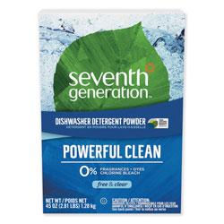 Seventh Generation Automatic Dishwasher Powder, Free and Clear, 45 oz Box