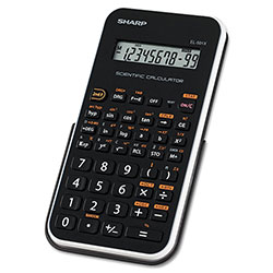 Sharp EL-501XBWH Scientific Calculator, 10-Digit LCD