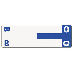 Smead AlphaZ Color-Coded First Letter Combo Alpha Labels, B/O, 1.16 x 3.63, Dark Blue/White, 5/Sheet, 20 Sheets/Pack