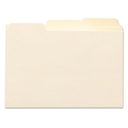 Smead Manila Card Guides, 1/3-Cut Top Tab, Blank, 4 x 6, Manila, 100/Box