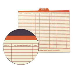 Smead Manila Out Guides, Printed Form Style, 1/5-Cut Top Tab, Out, 8.5 x 11, Manila, 100/Box