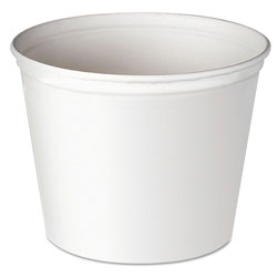 Solo Double Wrapped Paper Bucket, Unwaxed, White, 53 oz, 50/Pack