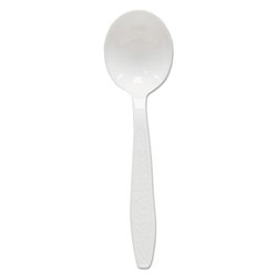 Solo Heavyweight Polystyrene Soup Spoons, Guildware Design, White, 1000/Carton