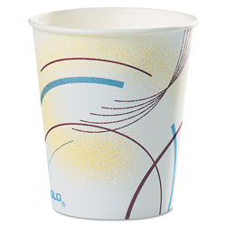 Solo Paper Water Cups, 5 oz., Cold, Meridian Design, Multicolored, 100/Sleeve, 25 Sleeves/Carton