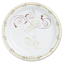 Solo Symphony Paper Dinnerware, Heavyweight Plate, 9", Tan, 125/Pack