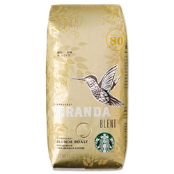 Starbucks Veranda Blend Coffee, Light Roast, Whole Bean, 1 lb Bag
