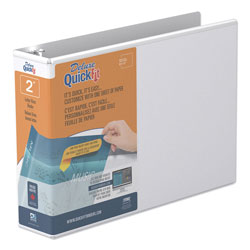 Stride QuickFit Landscape Spreadsheet Round Ring View Binder, 3 Rings, 2" Capacity, 11 x 8.5, White