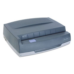 Swingline 50-Sheet 350MD Electric Three-Hole Punch, 9/32" Holes, Gray