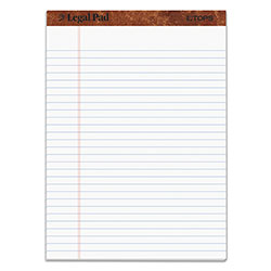 TOPS "The Legal Pad" Ruled Perforated Pads, Wide/Legal Rule, 50 White 8.5 x 11.75 Sheets, Dozen