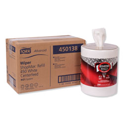 Tork Advanced ShopMax Wiper 450, 9.9 x 13.1, White, 200/Roll, 2 Rolls/Carton