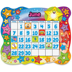 Trend Enterprises Star Calendar Bulletin Board Set, Stars, 31 1/2" x 26"