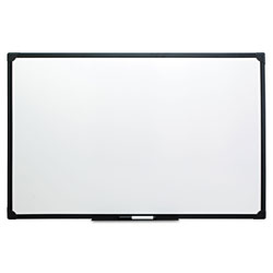 Universal Design Series Deluxe Dry Erase Board, 48 x 36, White Surface, Black Anodized Aluminum Frame