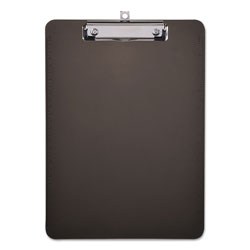 Universal Plastic Clipboard with Low Profile Clip, 0.5" Clip Capacity, Holds 8.5 x 11 Sheets, Translucent Black