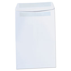 Universal Self-Stick Open End Catalog Envelope, #1, Square Flap, Self-Adhesive Closure, 6 x 9, White, 100/Box