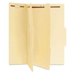 Universal Six-Section Classification Folders, 2" Expansion, 2 Dividers, 6 Fasteners, Legal Size, Manila Exterior, 15/Box