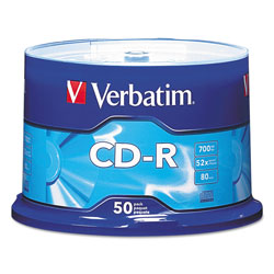 Verbatim 50 x CD-R - 700 MB (80min) 52X - Spindle - Storage Media