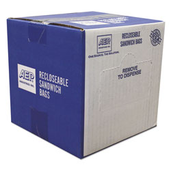 Webster Recloseable Zipper Seal Sandwich Bags, 1.15 mil, 6.5" x 5.88", Clear, 500/Box