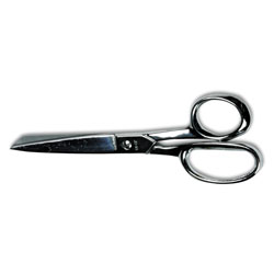 Westcott® Hot Forged Carbon Steel Shears, 8" Long, 3.88" Cut Length, Nickel Straight Handle