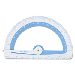 Westcott® Soft Touch School Protractor with Antimicrobial Product Protection, Plastic, 6" Ruler Edge, Assorted Colors