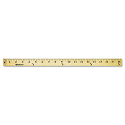 Westcott® Wood Yardstick with Metal Ends, 36" Long. Clear Lacquer Finish